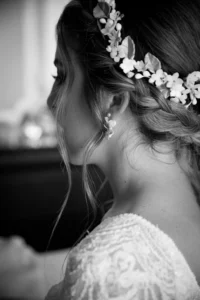detalles del pelo de la novia